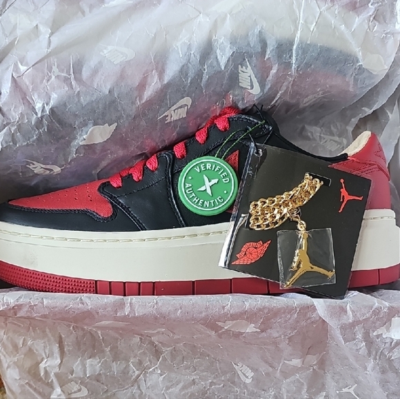 Nike Red and Black Air Jordan Elevate Sneakers - Picture 1 of 7